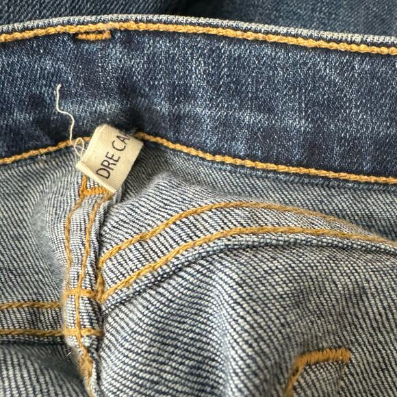 Rag & Bone Dre Capri Relaxed Raw Hem Knee Tear Jean in Dia Wash size 25 - Picture 9 of 12